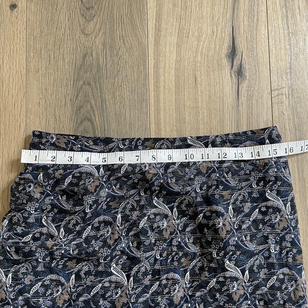 Veronica Beard Navy & White Paisley Midi Skirt - Picture 8 of 10